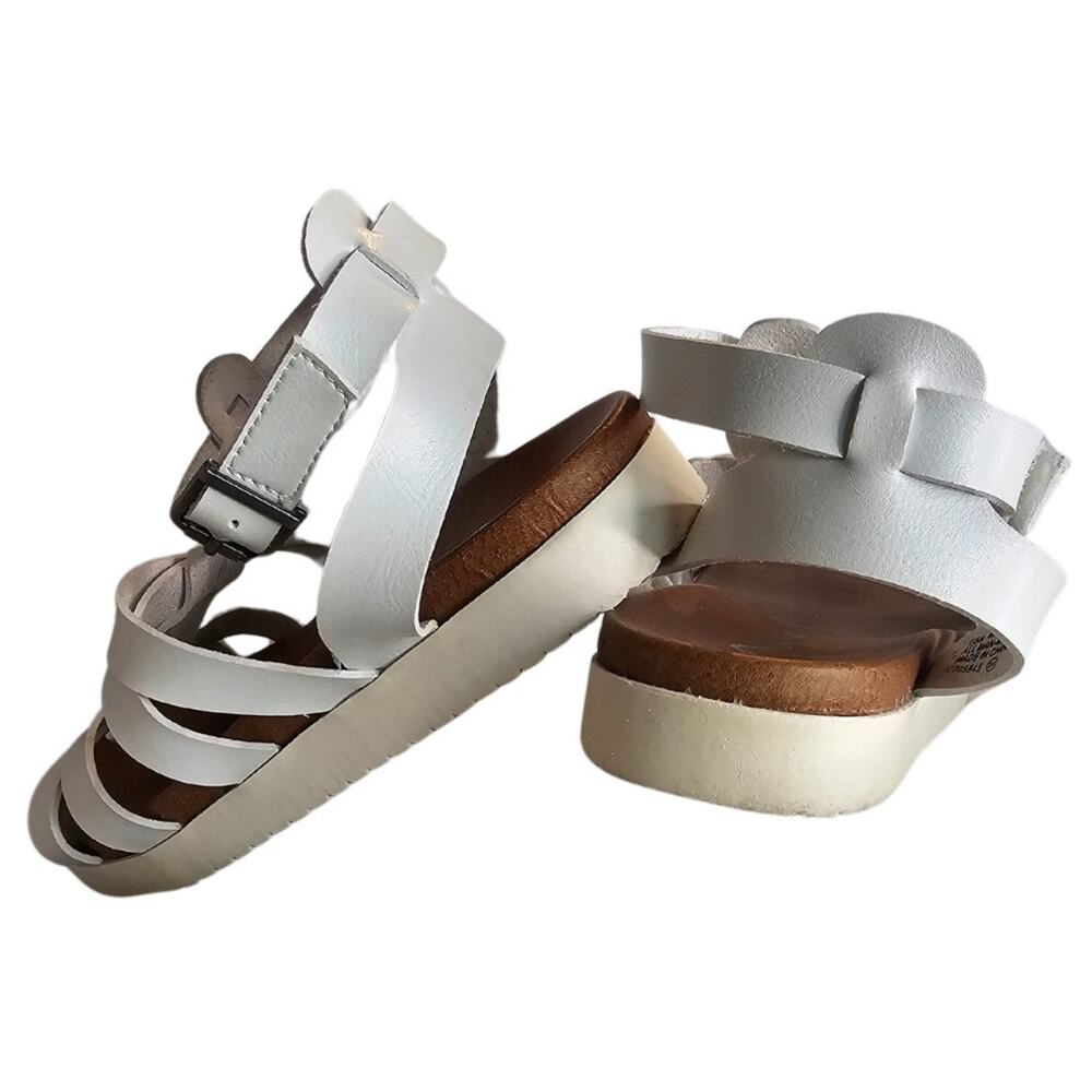 Nina Shoes Alpha Little Girls Gladiator Sandals Size 4 White Strappy Cushion - Picture 6 of 11
